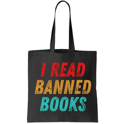 I Read Banned Books Im With The Banned Vintage Retro Bag