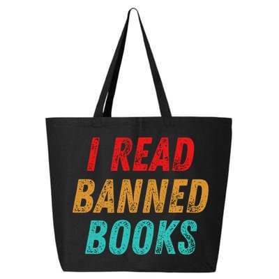 I Read Banned Books Im With The Banned Vintage Retro 25L Jumbo Tote