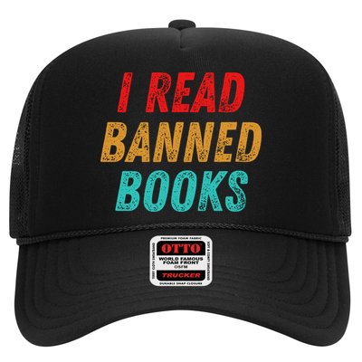 I Read Banned Books Im With The Banned Vintage Retro Trucker Hat