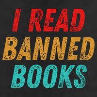I Read Banned Books Im With The Banned Vintage Retro Golf Towel