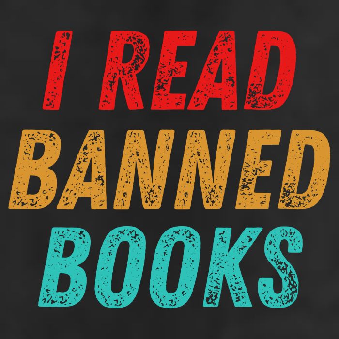 I Read Banned Books Im With The Banned Vintage Retro Golf Towel