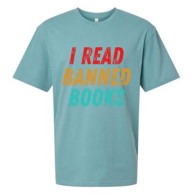 I Read Banned Books Im With The Banned Vintage Retro Sueded Cloud Jersey T-Shirt
