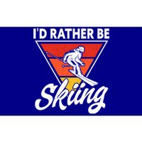 Id Rather Be Skiing Retro Vintage Ski Winter Skier Meaningful Gift Bumper Sticker