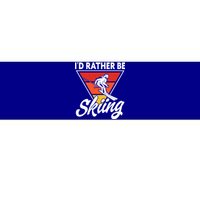 Id Rather Be Skiing Retro Vintage Ski Winter Skier Meaningful Gift Bumper Sticker