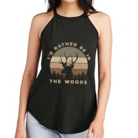 I'd Rather Be In the Woods Deer Hunting Women's Perfect Tri Rocker Tank