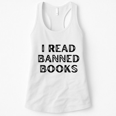 I Read Banned Books Im With The Banned Vintage Retro Womens Tank Top