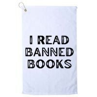 I Read Banned Books Im With The Banned Vintage Retro Golf Towel