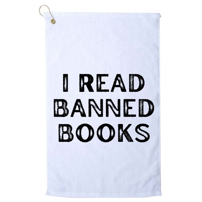 I Read Banned Books Im With The Banned Vintage Retro Golf Towel