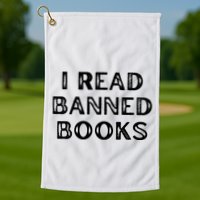I Read Banned Books Im With The Banned Vintage Retro Golf Towel