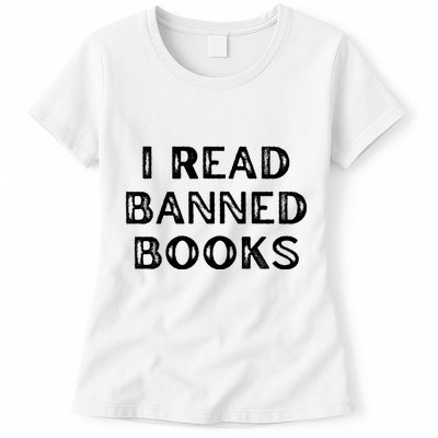 I Read Banned Books Im With The Banned Vintage Retro Womens T-Shirt