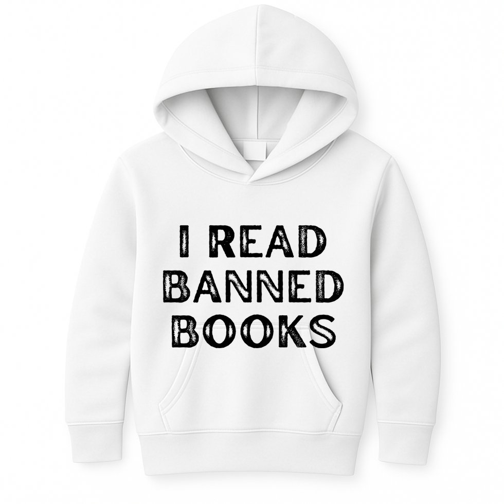 I Read Banned Books Im With The Banned Vintage Retro Kids Hoodie