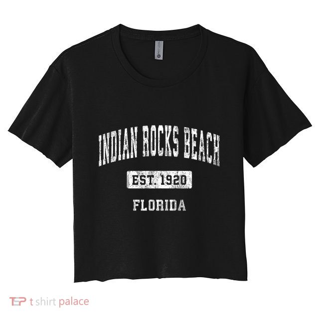 Indian Rocks Beach Florida Fl Vintage Sports Established Crop Top