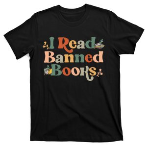 I Read Banned Books Week Librarian Freadom Reader Nerd Men T-Shirt