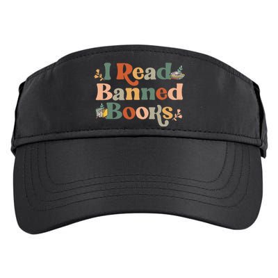 I Read Banned Books Week Librarian Freadom Reader Nerd Men Adult Drive Performance Visor