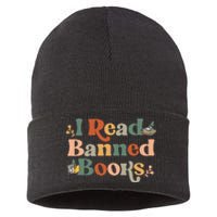 I Read Banned Books Week Librarian Freadom Reader Nerd Men Sustainable Knit Beanie