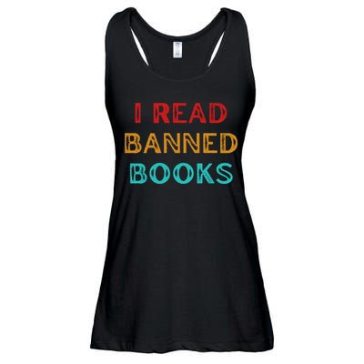 I Read Banned Books Im With The Banned Vintage Retro Ladies Essential Flowy Tank