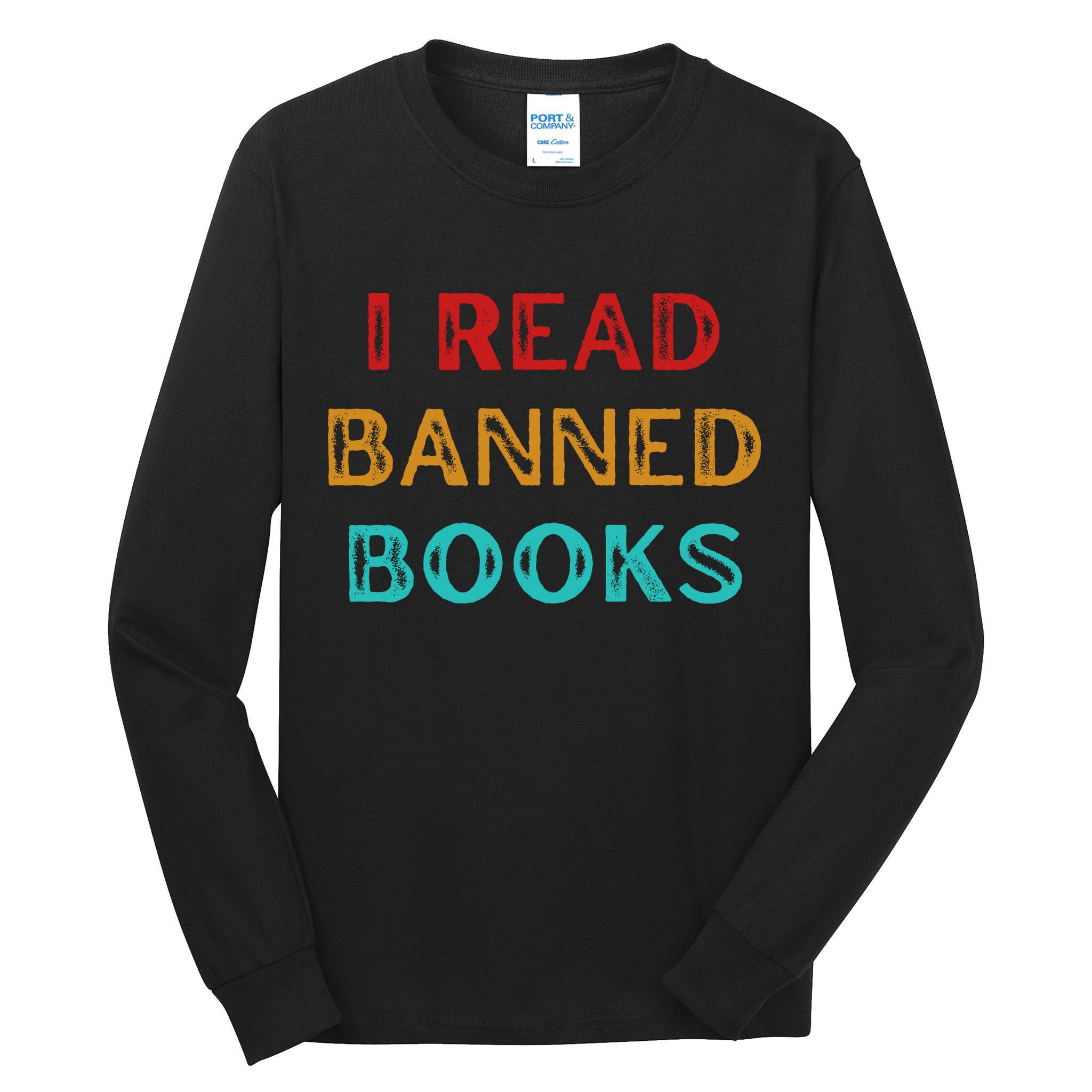 I Read Banned Books Im With The Banned Vintage Retro Tall Long Sleeve T-Shirt