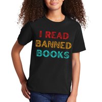 I Read Banned Books Im With The Banned Vintage Retro Kids T-Shirt