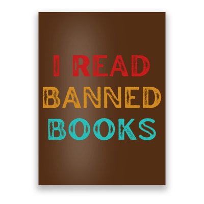I Read Banned Books Im With The Banned Vintage Retro Poster
