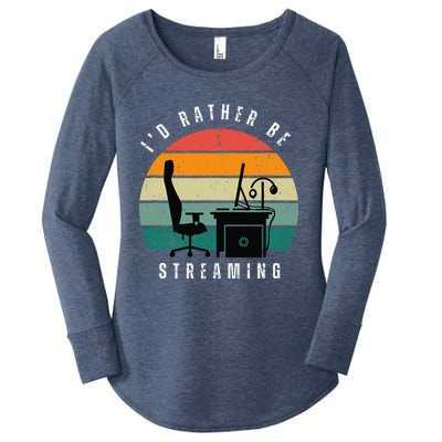 I Rather Be Streaming Women's Perfect Tri Tunic Long Sleeve Shirt