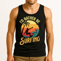 I'd Rather Be Surfing Beach Surfing Surfingboard Surfboard Tank Top