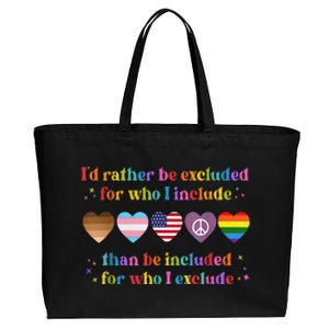 I'd Rather Be Excluded Than Be Included Cotton Canvas Jumbo Tote