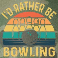 I'd Rather be Bowling retro for Man Woman & Toddler Bowling Legacy Tie Dye Trucker Hat