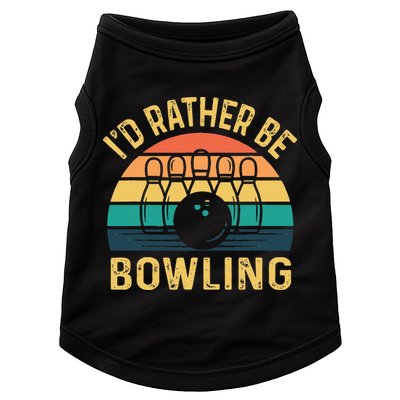 I'd Rather be Bowling retro for Man Woman & Toddler Bowling Doggie Tank