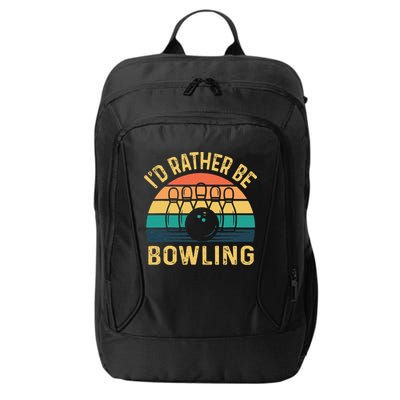 I'd Rather be Bowling retro for Man Woman & Toddler Bowling City Backpack