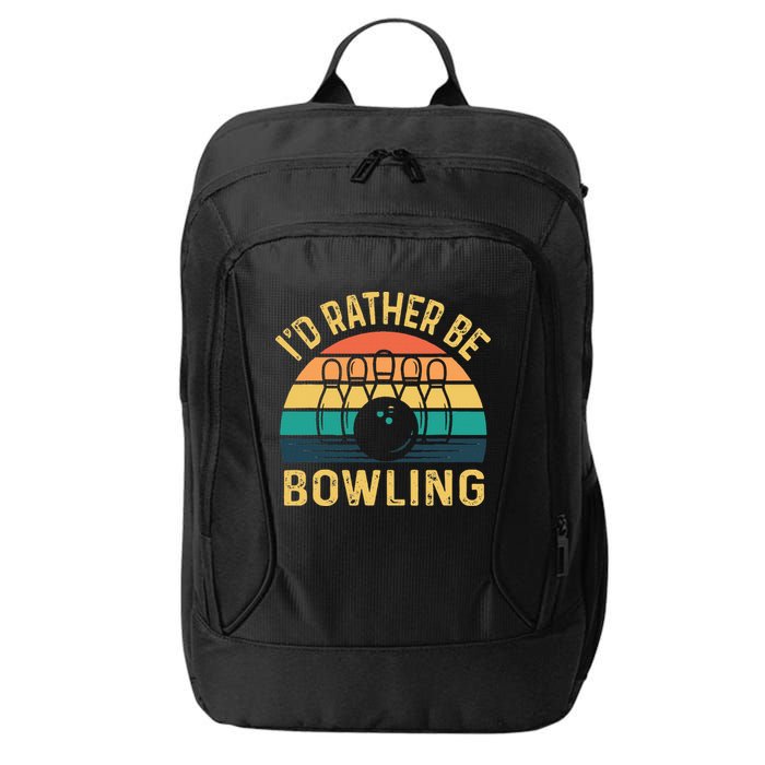 I'd Rather be Bowling retro for Man Woman & Toddler Bowling City Backpack