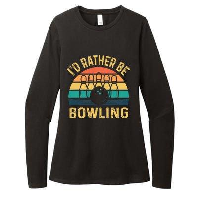 I'd Rather be Bowling retro for Man Woman & Toddler Bowling Womens CVC Long Sleeve Shirt