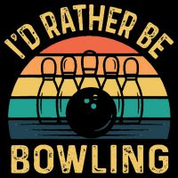 I'd Rather be Bowling retro for Man Woman & Toddler Bowling Bag