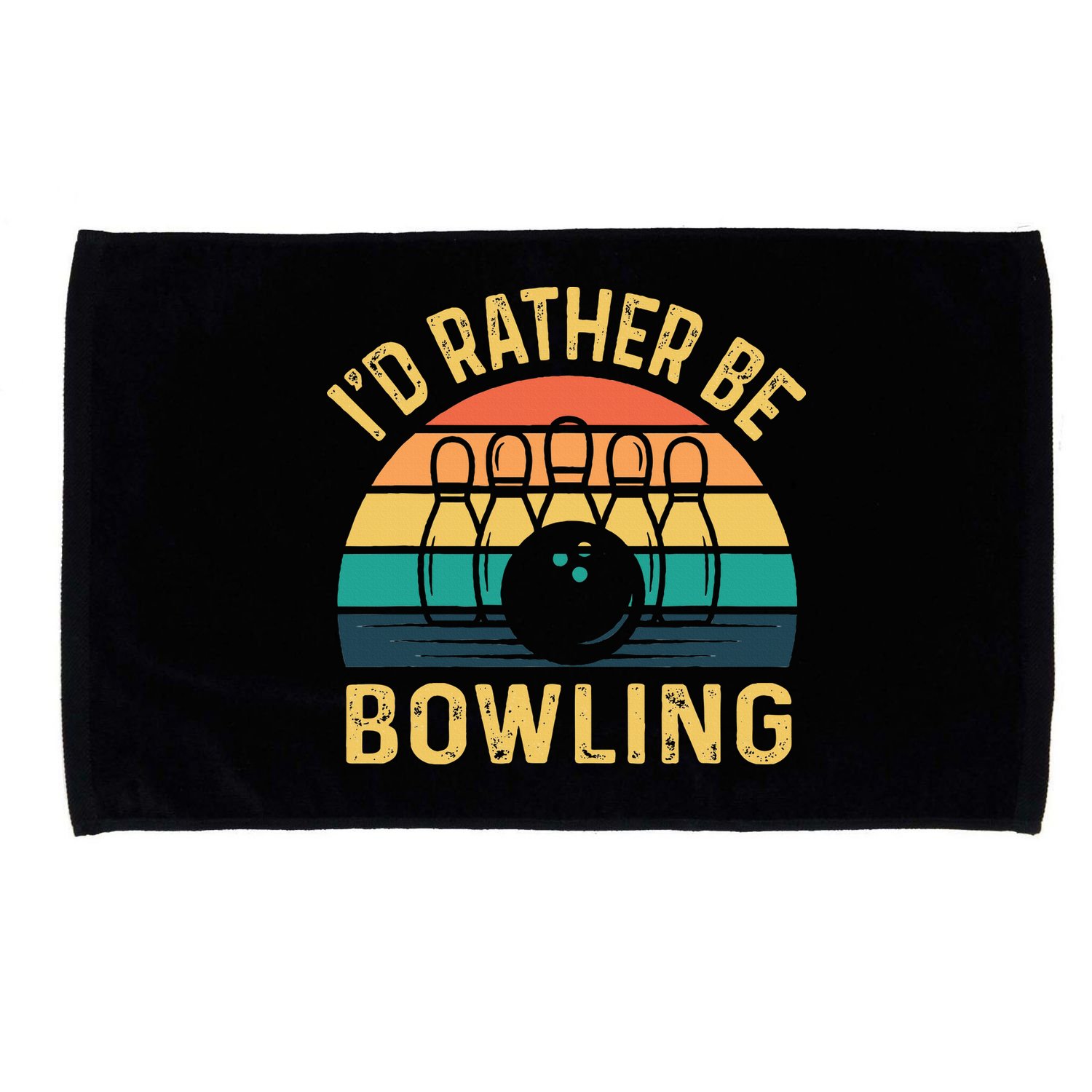 I'd Rather be Bowling retro for Man Woman & Toddler Bowling Microfiber Hand Towel