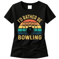I'd Rather be Bowling retro for Man Woman & Toddler Bowling Womens T-Shirt