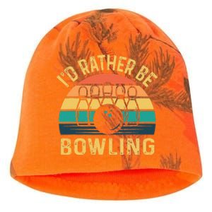 I'd Rather be Bowling retro for Man Woman & Toddler Bowling Kati - Camo Knit Beanie