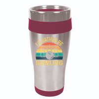 I'd Rather be Bowling retro for Man Woman & Toddler Bowling 16oz Travel Tumbler