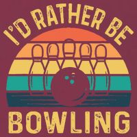 I'd Rather be Bowling retro for Man Woman & Toddler Bowling 16oz Travel Tumbler