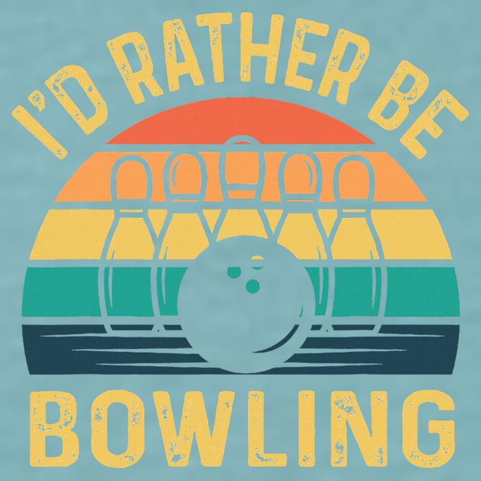 I'd Rather be Bowling retro for Man Woman & Toddler Bowling Sueded Cloud Jersey T-Shirt