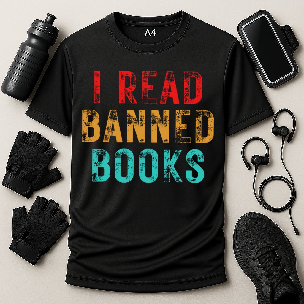 I Read Banned Books Im With The Banned Vintage Retro Performance Shirt