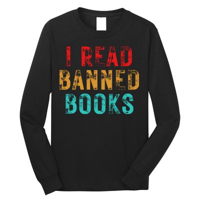 I Read Banned Books Im With The Banned Vintage Retro Long Sleeve Shirt