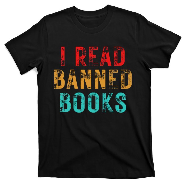 I Read Banned Books Im With The Banned Vintage Retro T-Shirt