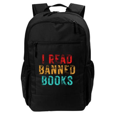 I Read Banned Books Im With The Banned Vintage Retro Backpack