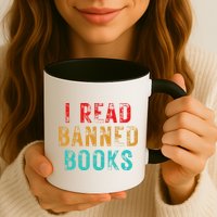 I Read Banned Books Im With The Banned Vintage Retro Mug