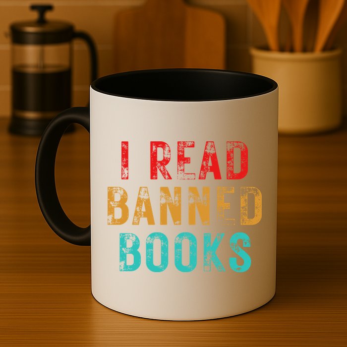 I Read Banned Books Im With The Banned Vintage Retro Mug