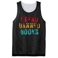 I Read Banned Books Im With The Banned Vintage Retro Mesh Reversible Basketball Jersey Tank