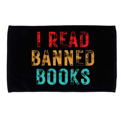 I Read Banned Books Im With The Banned Vintage Retro Microfiber Hand Towel