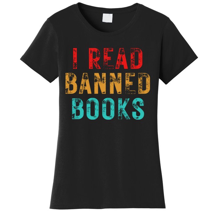 I Read Banned Books Im With The Banned Vintage Retro Women's T-Shirt