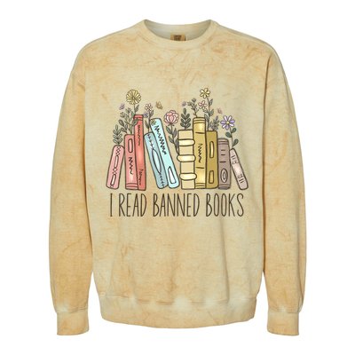 I Read Banned Books Colorblast Crewneck Sweatshirt