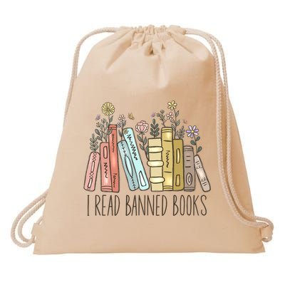 I Read Banned Books Drawstring Bag