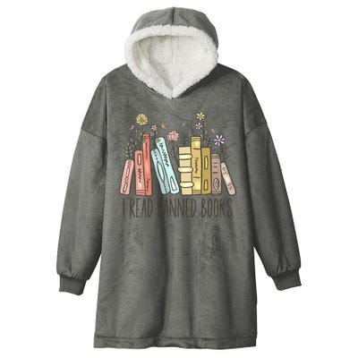 I Read Banned Books Hooded Wearable Blanket
